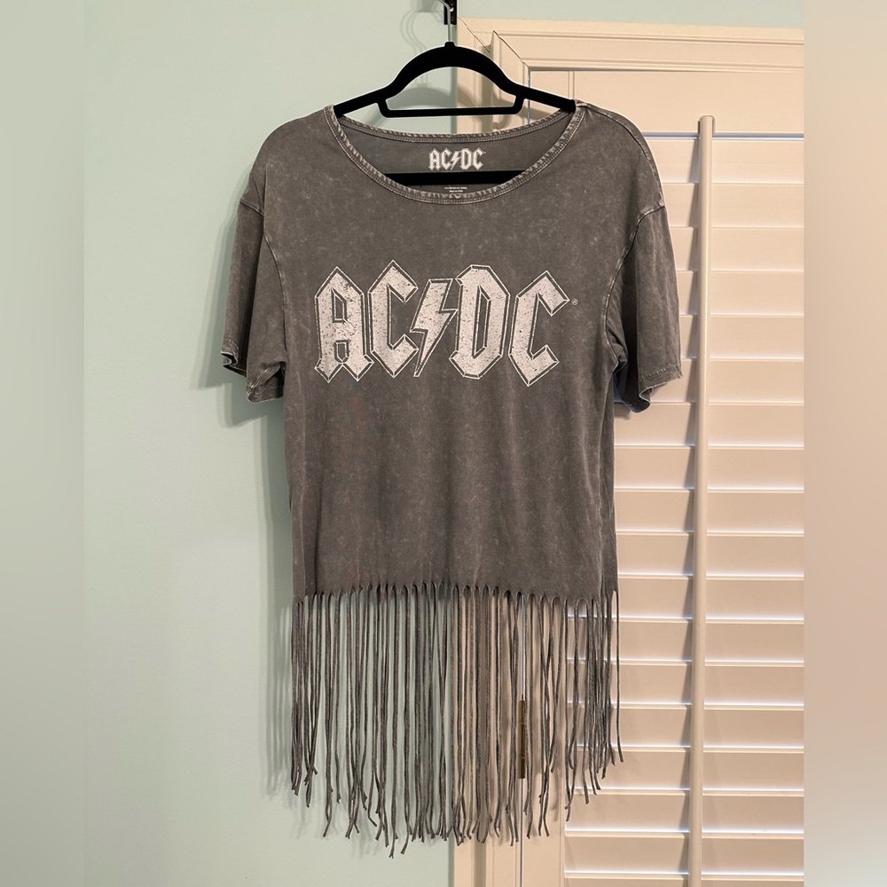 Funky AC/DC distressed t shirt